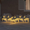Kulta led-joulupeurat Negrea 45x19x65cm (6 pcs kangas)
