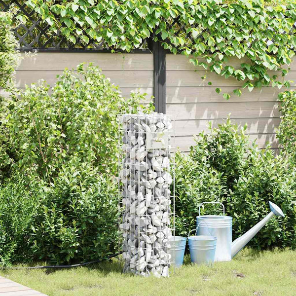 Gabion-vedenhaara 4 kpl Hopea 25 x 25 x 100 cm Galvanoitu teräs