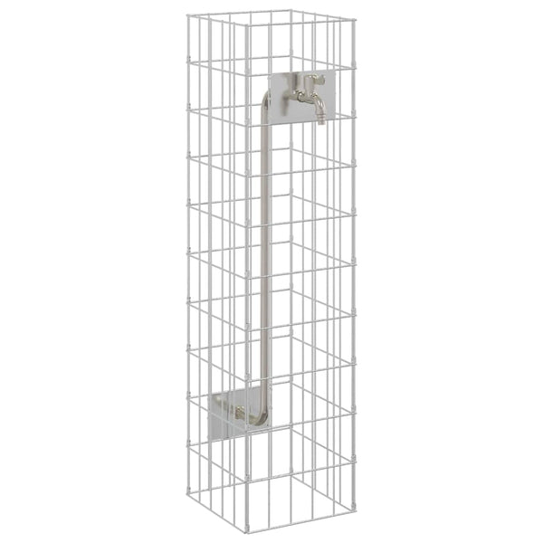 Gabion-vedenhaara 4 kpl Hopea 25 x 25 x 100 cm Galvanoitu teräs