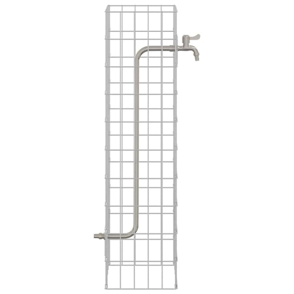 Gabion-vedenhaara 4 kpl Hopea 25 x 25 x 100 cm Galvanoitu teräs