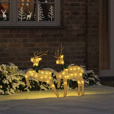 Lämpimän valkoinen led-joulupeurat Octaviea 45x19x65cm (2 pcs kangas)