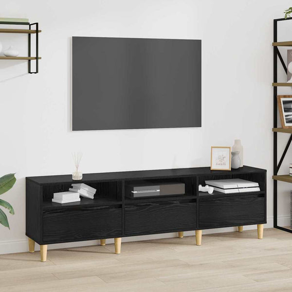 TV-kaappi Musta tammi. 150 x 30 x 45 cm Tekninen puu