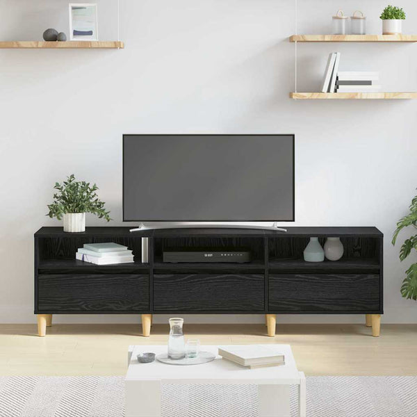 TV-kaappi Musta tammi. 150 x 30 x 45 cm Tekninen puu