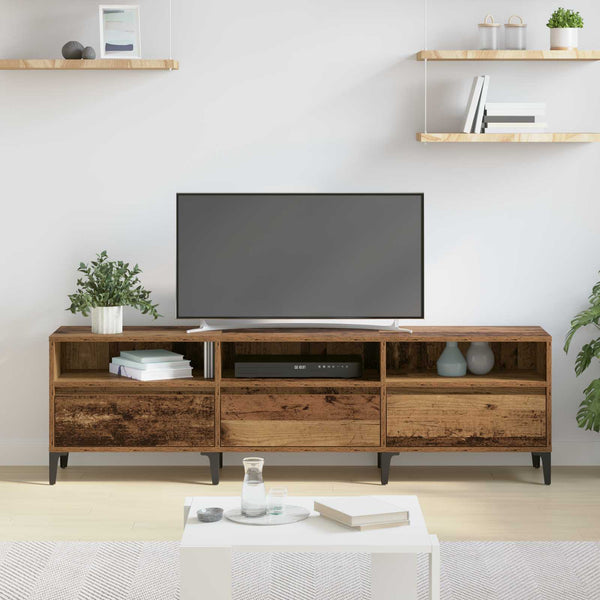 TV-kaappi Vanha Puu 150 x 30 x 45 cm Hienosahattu puu ja rauta