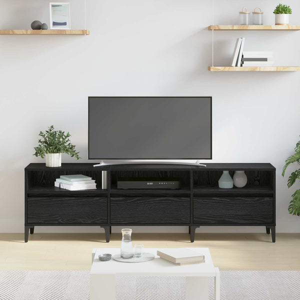 TV-kaappi laatikon kanssa Musta tammi. 150 x 30 x 45 cm