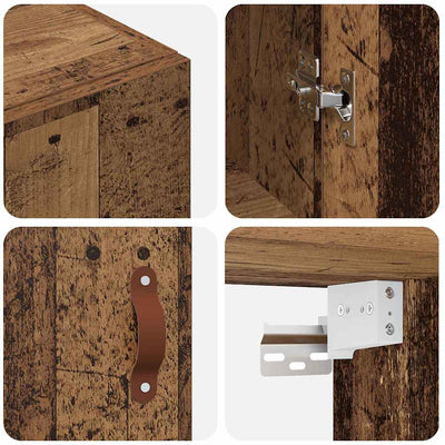 Ruskea seinäkaappi Austina 69.5x34x90cm (puinen)