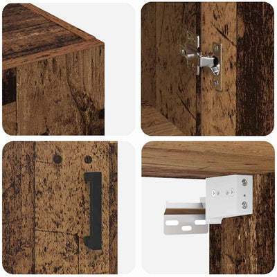 Ruskea seinäkaappi Randus 69.5x34x90cm (puinen)