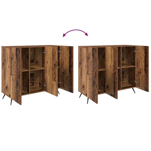 90 x 34 x 80 cm Tekninen puu Ruskea sivupöytä