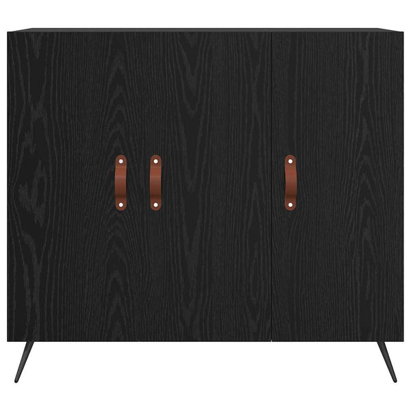 Sivupöytä 90 x 34 x 80 cm mustasta teknisestä puusta