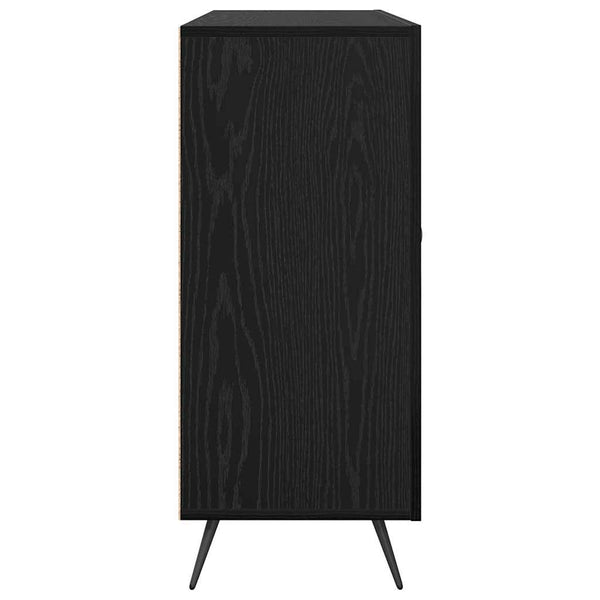 Sivupöytä 90 x 34 x 80 cm mustasta teknisestä puusta