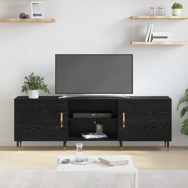 TV-kaappi 150 x 30 x 50 cm Musta tammi Tekninen puu