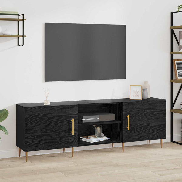TV-kaappi 150 x 30 x 50 cm Musta tammi Tekninen puu