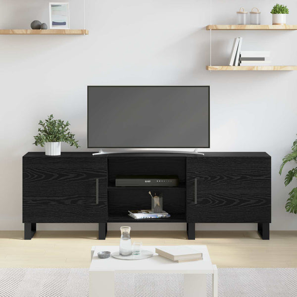 TV-kaappi 150 x 30 x 50 cm Musta tammi. Tekninen puu