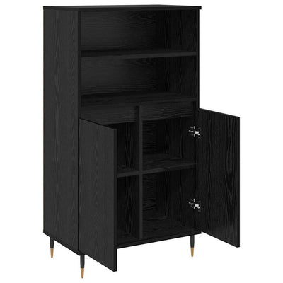 Korkea kaappi Musta 60 x 36 x 110 cm Tekninen puu