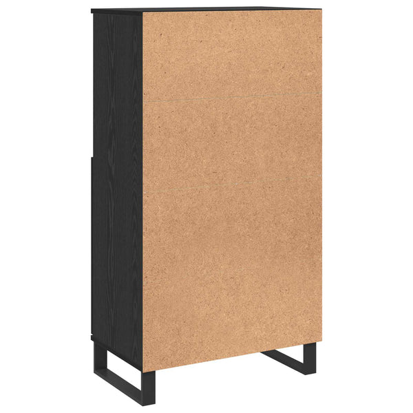 Korkea kaappi Musta 60 x 36 x 110 cm Tekninen puu