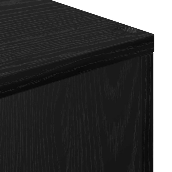 Kirjahylly 4 tasoa 70 x 24 x 129 cm Tekninen puu Musta tammi.