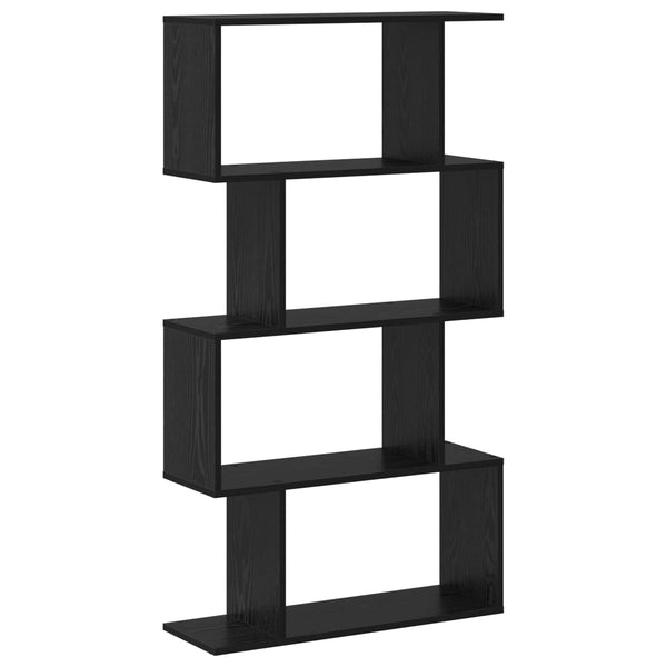 Kirjahylly 4 tasoa 70 x 24 x 129 cm Tekninen puu Musta tammi.
