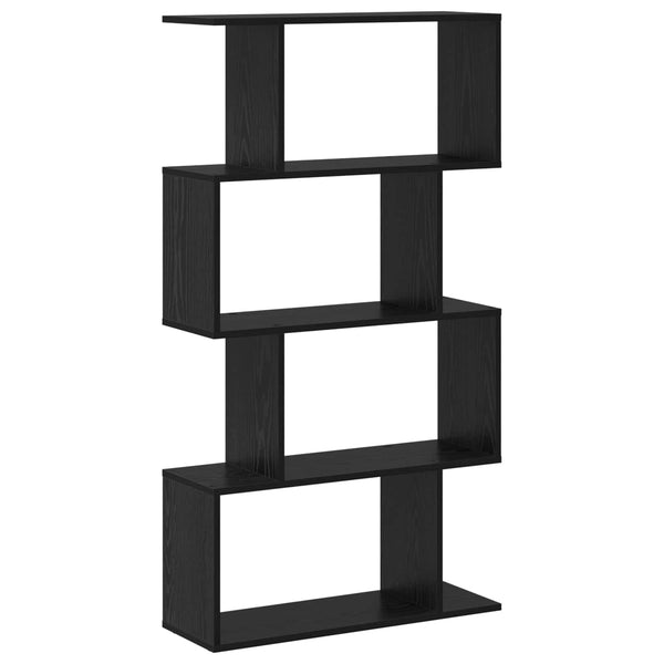 Kirjahylly 4 tasoa 70 x 24 x 129 cm Tekninen puu Musta tammi.