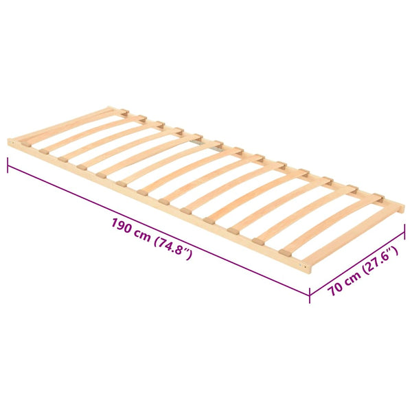 Sälepohja Ruskea 70 x 190 cm Kiinteä pyökki