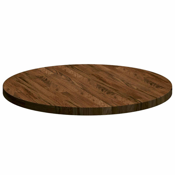 Pöytälevy Ø 60 x 2,5 cm Pyöreä Mäntypuu Tumma ruskea