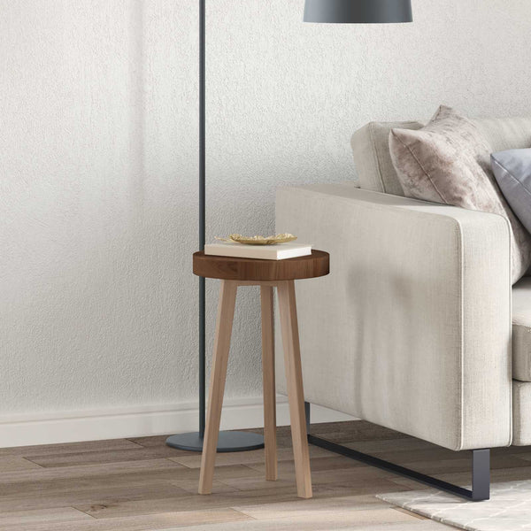 Pöytälevy Tumma ruskea Ø 30 x 4 cm Mäntypuu
