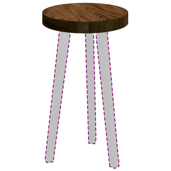 Pöytälevy Tumma ruskea Ø 30 x 4 cm Mäntypuu