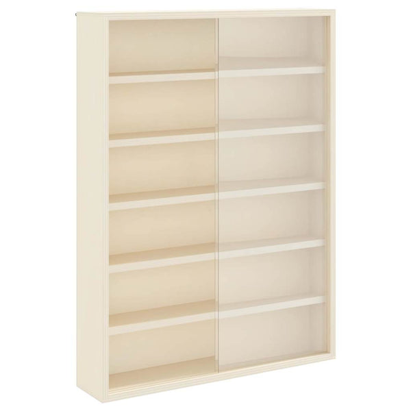 Seinädisplay-kaappi hyllyllä Beige 40 x 8,5 x 54 cm vaneri