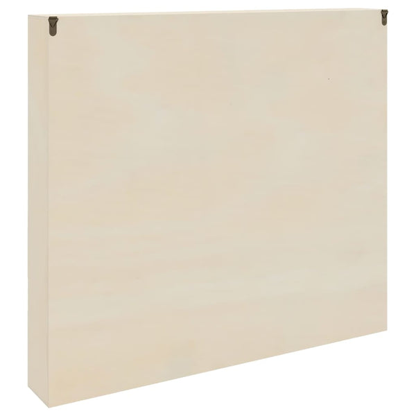 Seinädisplay-kaappi hyllyllä Beige 60 x 8,5 x 54 cm vaneri