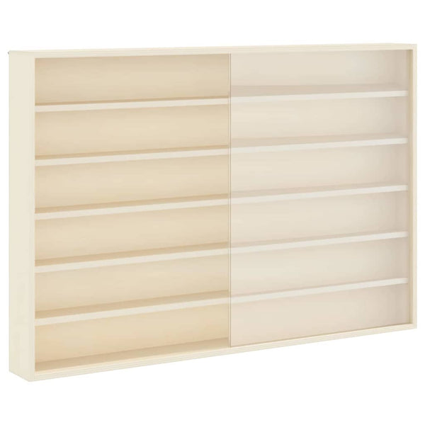 Seinädisplay-kaappi hyllyllä Beige 80 x 8,5 x 54 cm vaneri