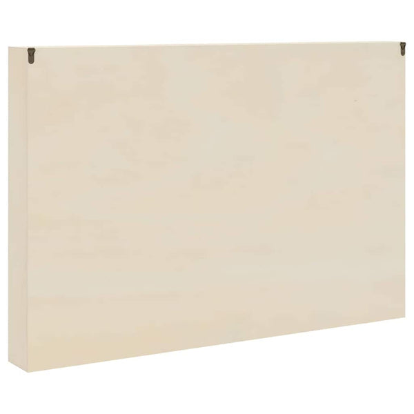 Seinädisplay-kaappi hyllyllä Beige 80 x 8,5 x 54 cm vaneri