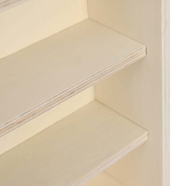 Seinädisplay-kaappi hyllyllä Beige 100 x 8,5 x 54 cm vaneri