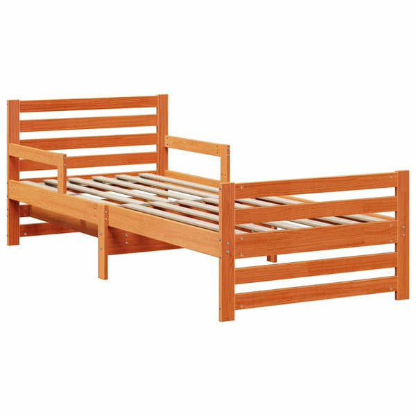 Pääty Vaha ruskea sängyn runko, mitat 80 x 200 cm, materiaali tekninen puu