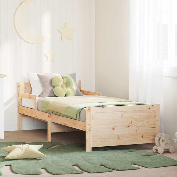 Päädyllä varustettu ruskea sängyn runko 80 x 200 cm teknisestä puusta