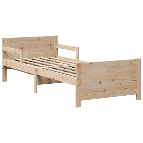 Päädyllä varustettu ruskea sängyn runko 80 x 200 cm teknisestä puusta