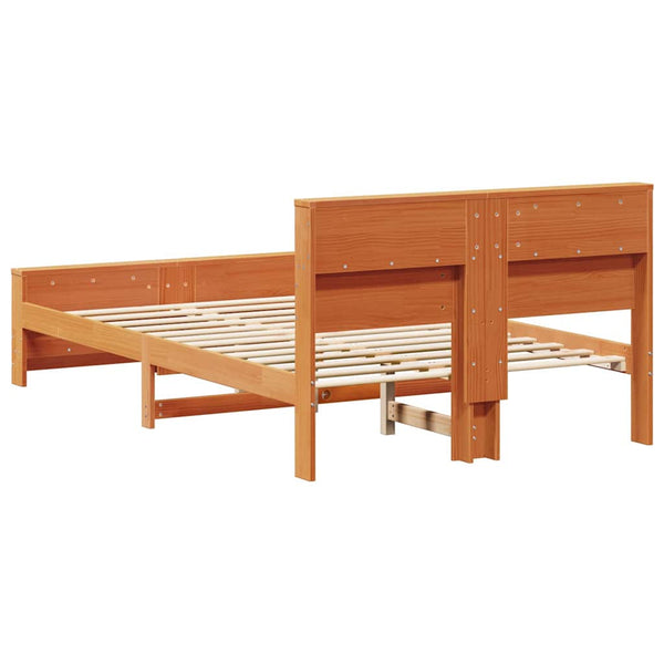 Sängyn runko päätyllä Vaha ruskea 120 x 200 cm Tekninen puu