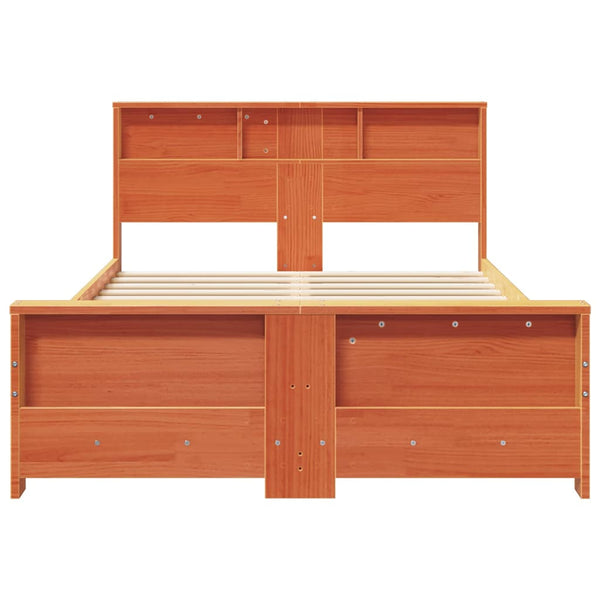 Sängyn runko päätyllä Vaha ruskea 120 x 200 cm Tekninen puu