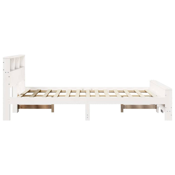 Valkoinen 4FT Small Double sängyn runko päädyllä teknisestä puusta