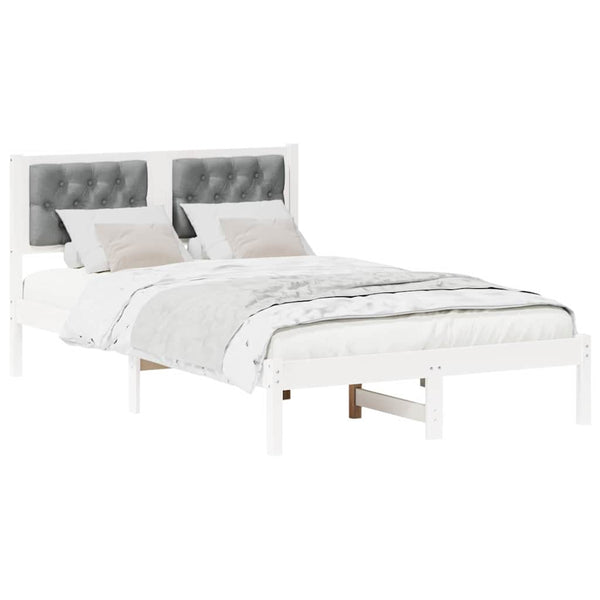 4FT6 Double Massiivinen mänty sängyn runko Vaaleanharmaa