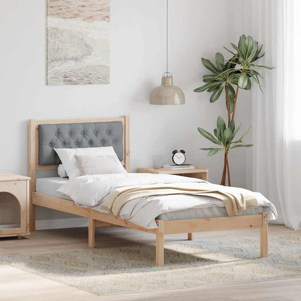 Massiivinen mänty sängyn runko, vaaleanharmaa 3FT Single