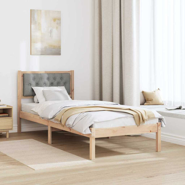 Massiivinen mänty sängyn runko, vaaleanharmaa 3FT Single