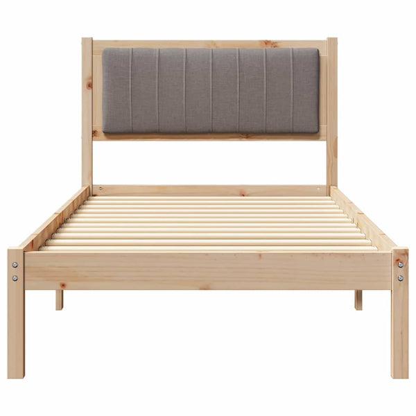 Sänkyrunko verhoillulla päädyn Harmaanruskea 3FT Single