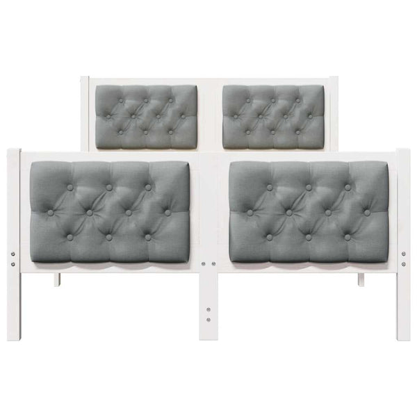 4FT6 Double sängyn runko Vaaleanharmaa Massiivinen mänty