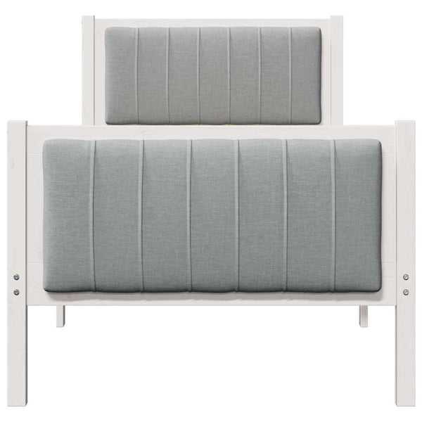 2FT6 Small Single vaaleanharmaa ja valkoinen Sängyn Runko