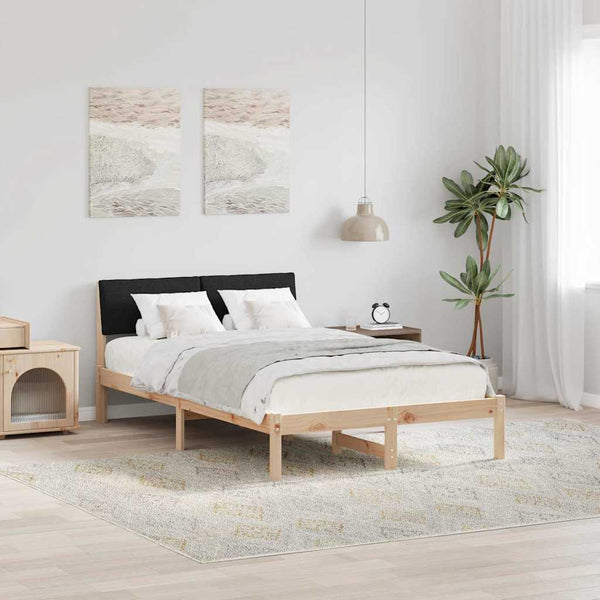 120 x 200 cm sängyn runko pääty ruskea ja musta Täysi mänty