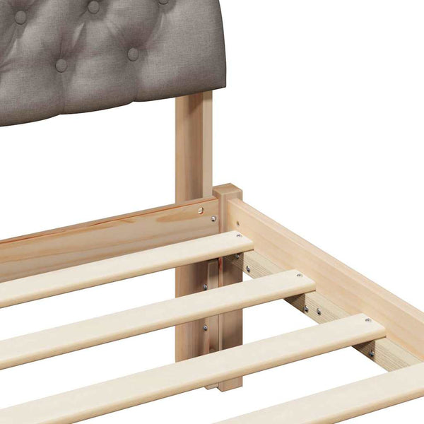 100 x 200 cm päätyllä sängyn runko ruskea ja taupe täysmänty