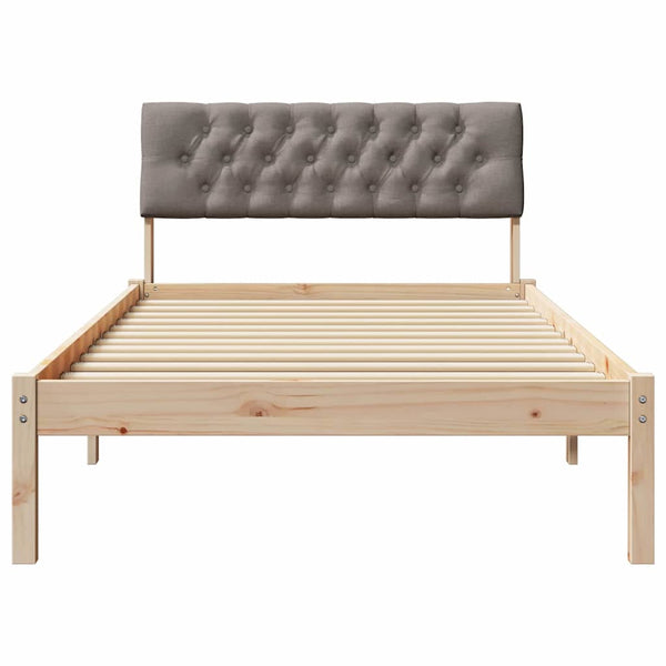 100 x 200 cm päätyllä sängyn runko ruskea ja taupe täysmänty