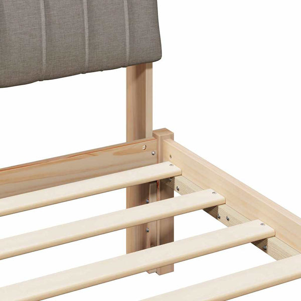 3FT Single Sängyn Runko päätyllä Ruskea ja taupe Täysi mänty