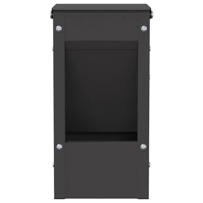 Kaninruokkija Musta 12,5 x 12,5 x 25 cm Kylmävalssattu teräs