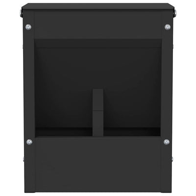 Kaninruokkija Musta 20 x 12,5 x 25 cm Kylmävalssattu teräs