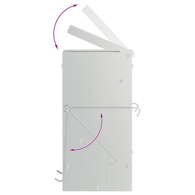 Kaninruokkija Hopea 20 x 12,5 x 25 cm Galvanoitu teräs